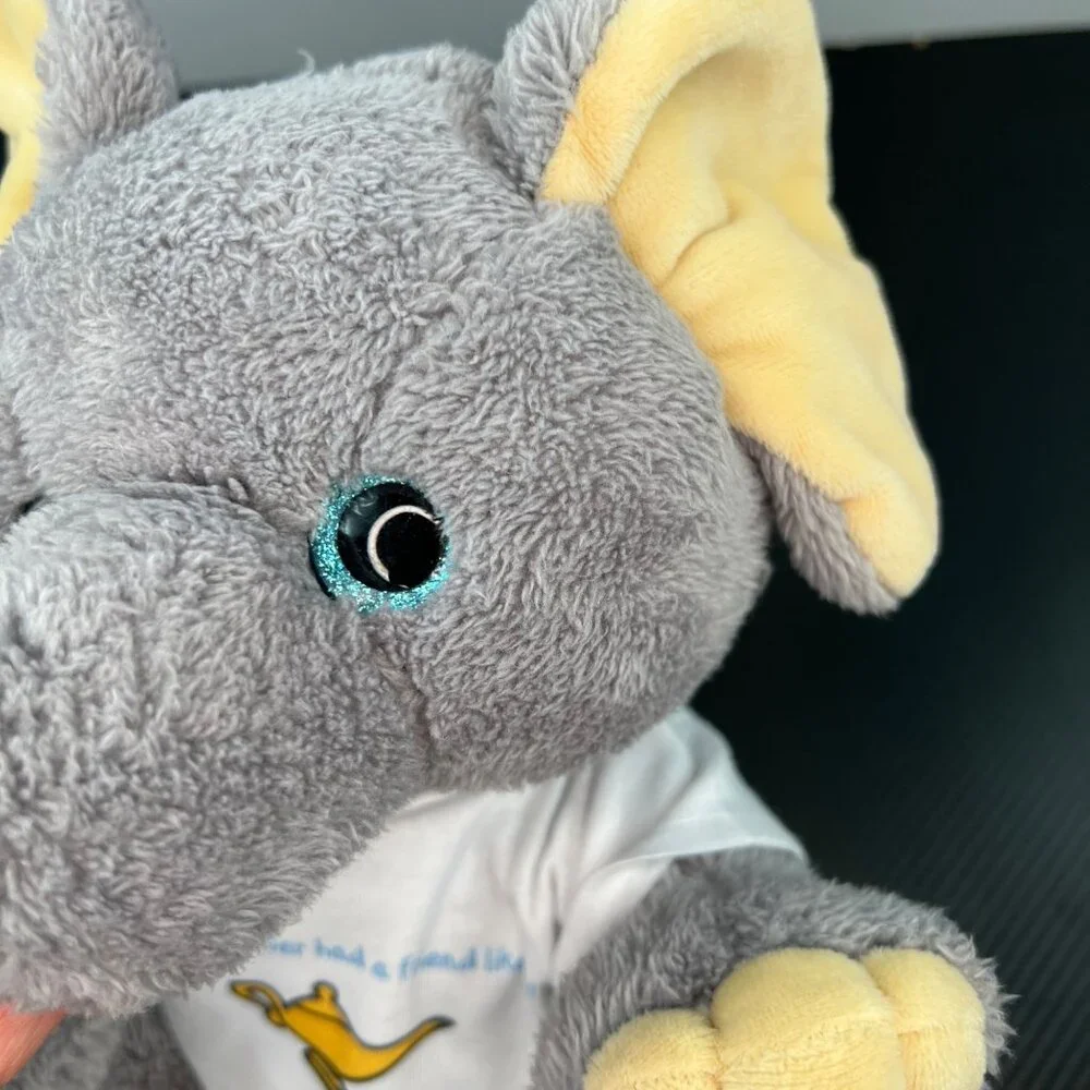2001 The Bear Factory Gray Plush Elephant Toy With T-Shirt Stuffed Animal - Picture 9 of 11